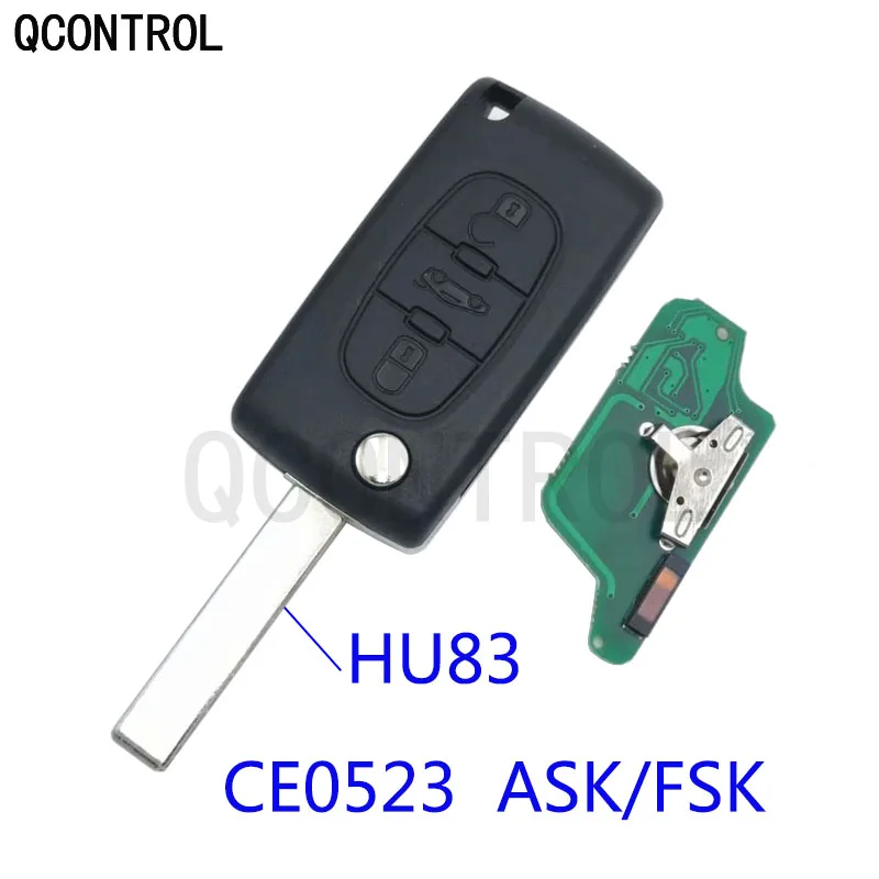 QCONTROL Auto Автомобильный Брелок дистанционного управления с ключом ID46 Chip для CITROEN C5