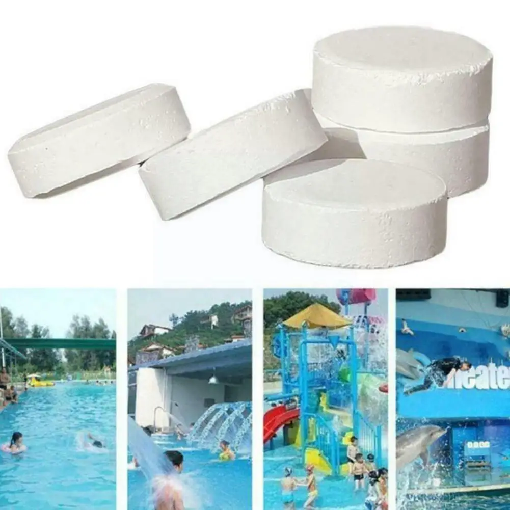 

100 G Swimming Pool Cleaning Tablets Disinfection Pills Cleaning Instant Disinfection Tablets Water Chlorine Effervescent T5M5