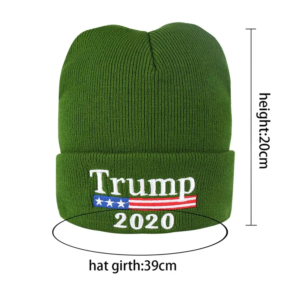 США Трамп 2020 вязаная шапка с вышивкой американская шапочка флагом темно синие