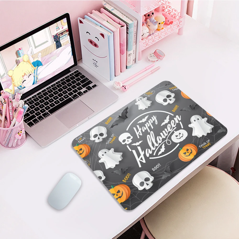 High Quality halloween bat Pumpkin Office Mice Gamer Soft Mouse Pad Customized laptop Gaming Mouse Pad Small Size Game Mousepad