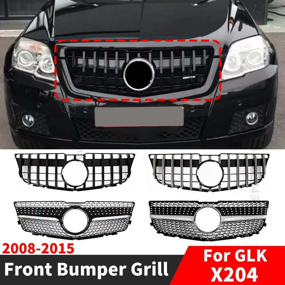 Спортивная передняя решетка радиатора Facelift, решетка радиатора гоночного бампера для Mercedes Benz GLK X204 2008-2012 2013-2015, аксессуары для внешней части