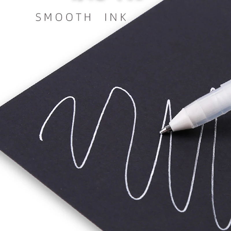 1Pcs White Transparent Paint Marker Pen 0.8mm Highlight Liner Sketch Marker for Writing Drawing Painting School Office Supplies