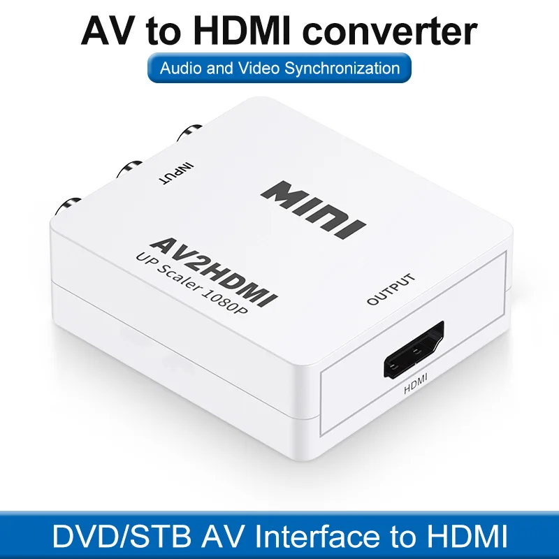 Адаптер конвертер Felkin AV в HDMI CVBS 3RCA 1080P|Кабели VGA| |