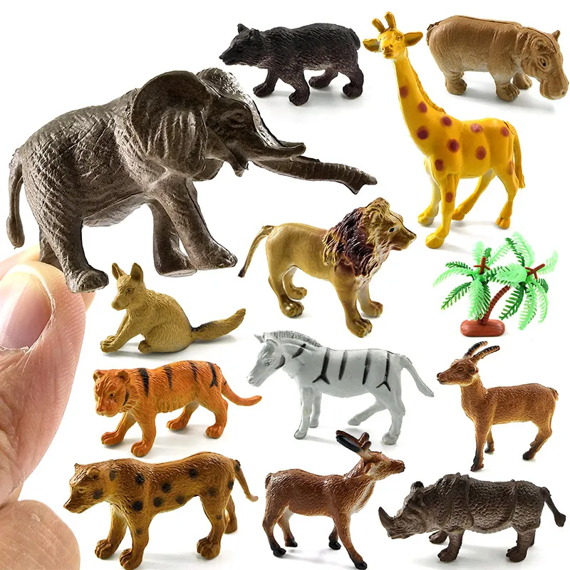 

12Pcs Insect Spider Butterfly Fish Dinosaur Dog Cat Horse Figurine Farm Animal Model Action Figure Hot Toy Set For Children Gift