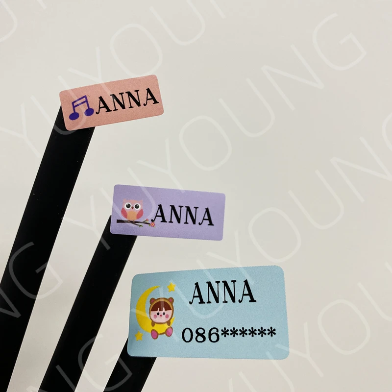 Наклейки с именем водостойкие смешанные размеры 90 шт. | Канцтовары для офиса и