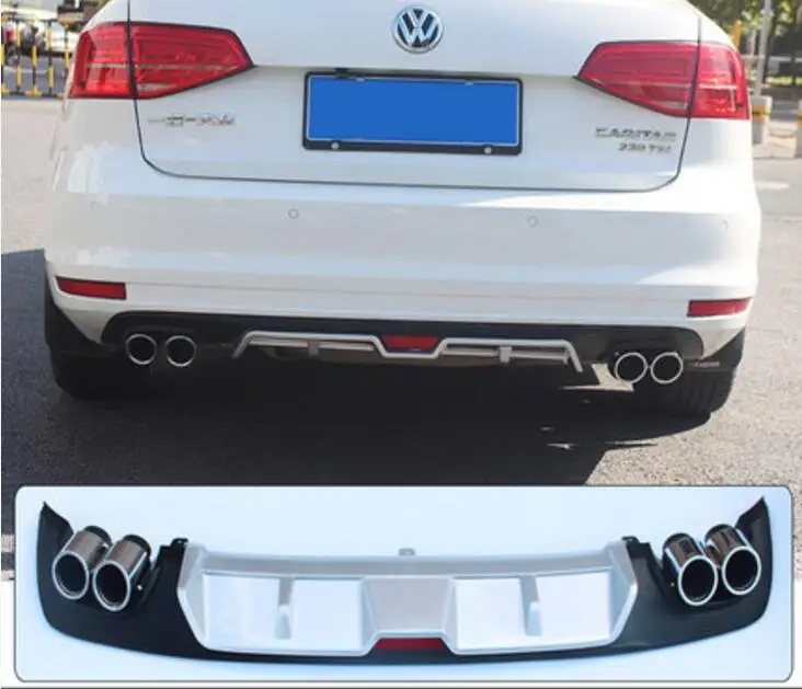 ABS Специальный 4 выпускной трубы черный праймер Автомобильный задний бампер губы