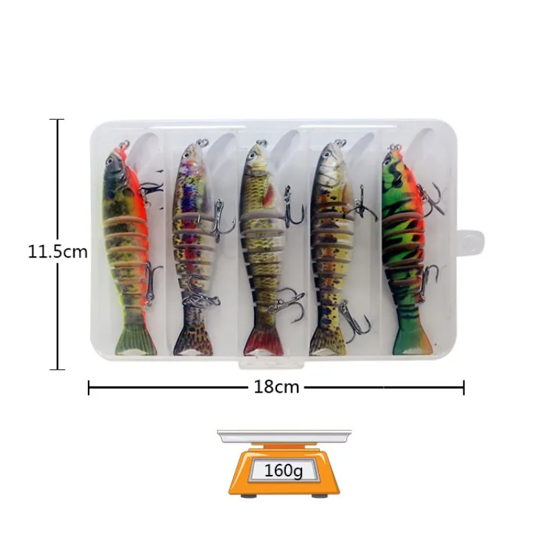 

1 Pcs 105mm/17.3g Multi-section Minnow Fishing Hard Baits Sinking S-waver Segment Jointed Swim Lures Jig Fish Tackle