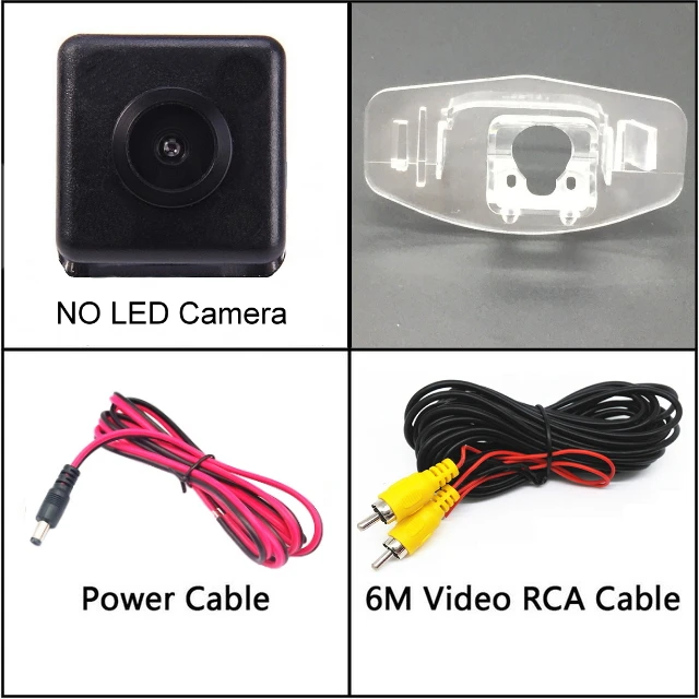 NO LED Для Honda City/Fit седан 2013 заднего вида резервирование камеры заднего хода Камера автомобильная парковочная камера с зарядовой связью Ночное видение высокой четкости - Название цвета: NO LED