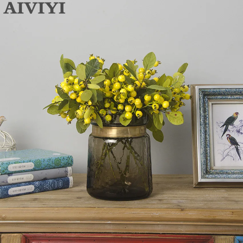 Искусственные фруктовые украшения из 2 головок в стиле граната свадебные для