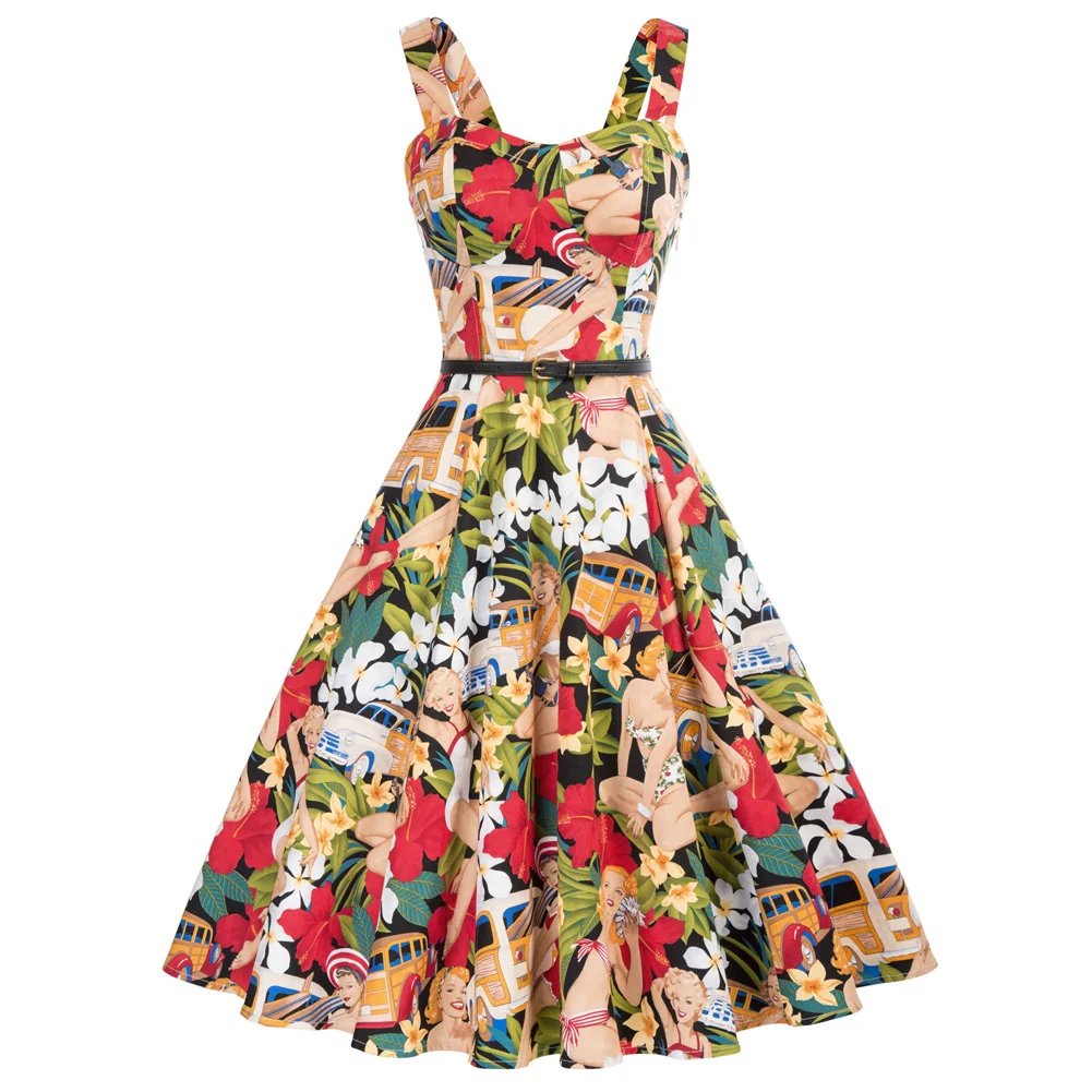 Женское винтажное платье трапециевидной формы в стиле ретро милое Элегантное