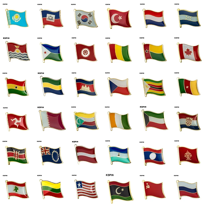 Значок на булавке в виде флага Лихтенштейн Люксембург Румыния Мальта Мали США
