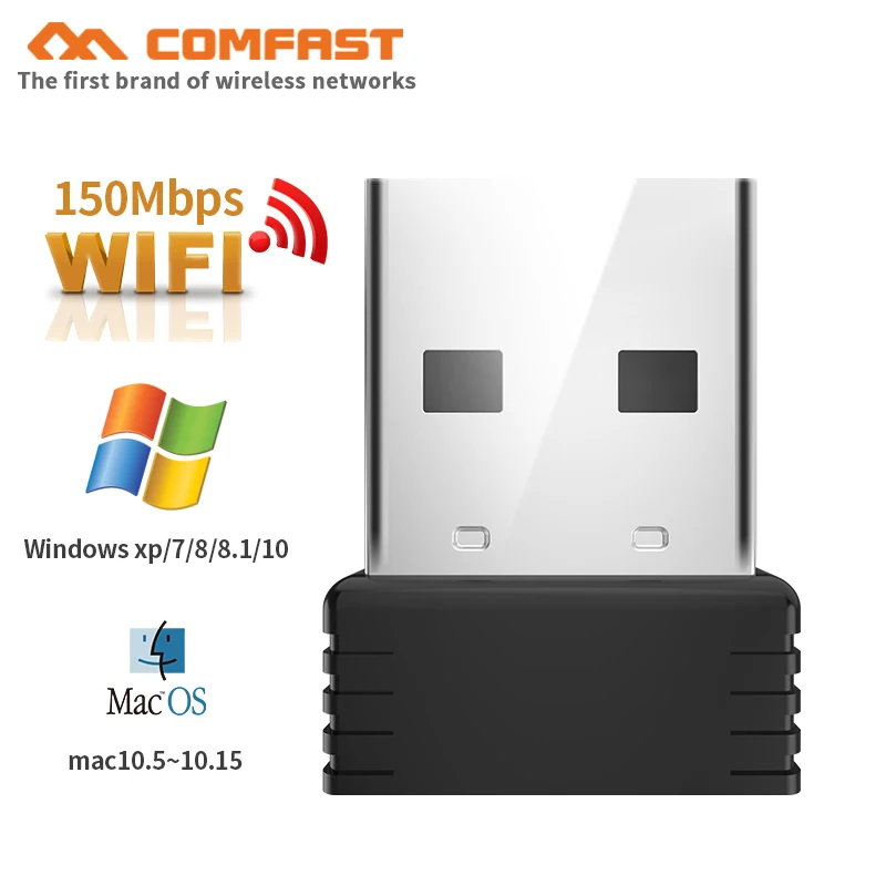 100pcs Mini USB Wifi Adapter 150Mbps USB Wireless Receiver 802.11b/g/n Antenna MT7601 Network Card Laptop TV BOX Wi-Fi Dongle