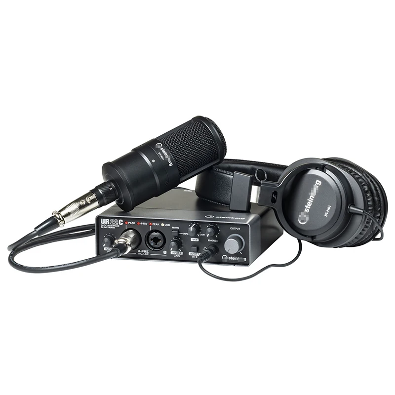 

UR22C Recording Pack ST-H01 ST-M01 Professional Studio Sing Music Live Recording Guitar band USB Audio Interface Sound card