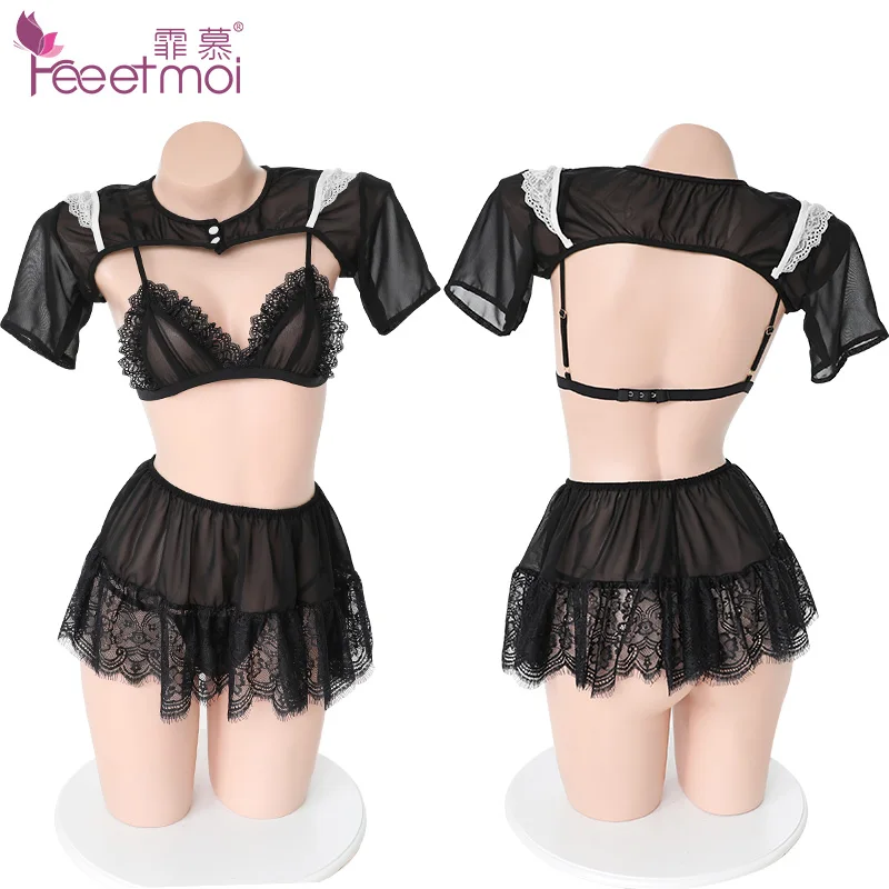 

Fee Et Moi Sexy Lingerie Set Super Coquettish Maid Costume Sexy Passion Maid Uniform Temptation Hot Clothing Coquettish 6952