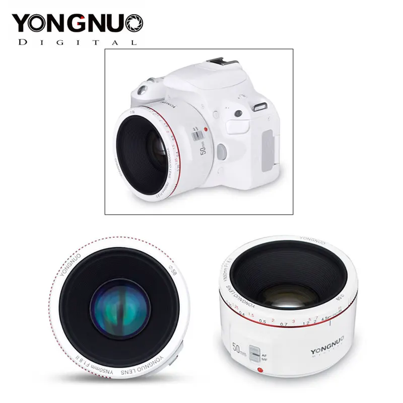 Объектив YONGNUO YN50mm F1.8 II с автофокусом и большой диафрагмой объектив эффектом боке