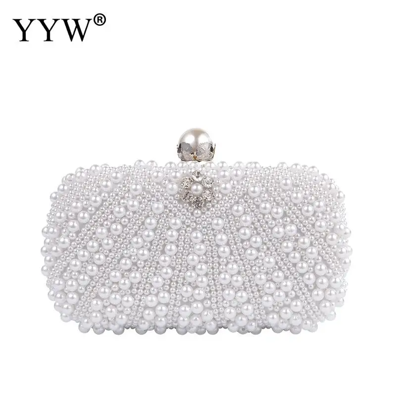 

White Evening Clutch Bag Women Luxury Purse Bags Wedding Elegant Handbags Elegant Wedding Bag With Stone Designer Pochette Femme