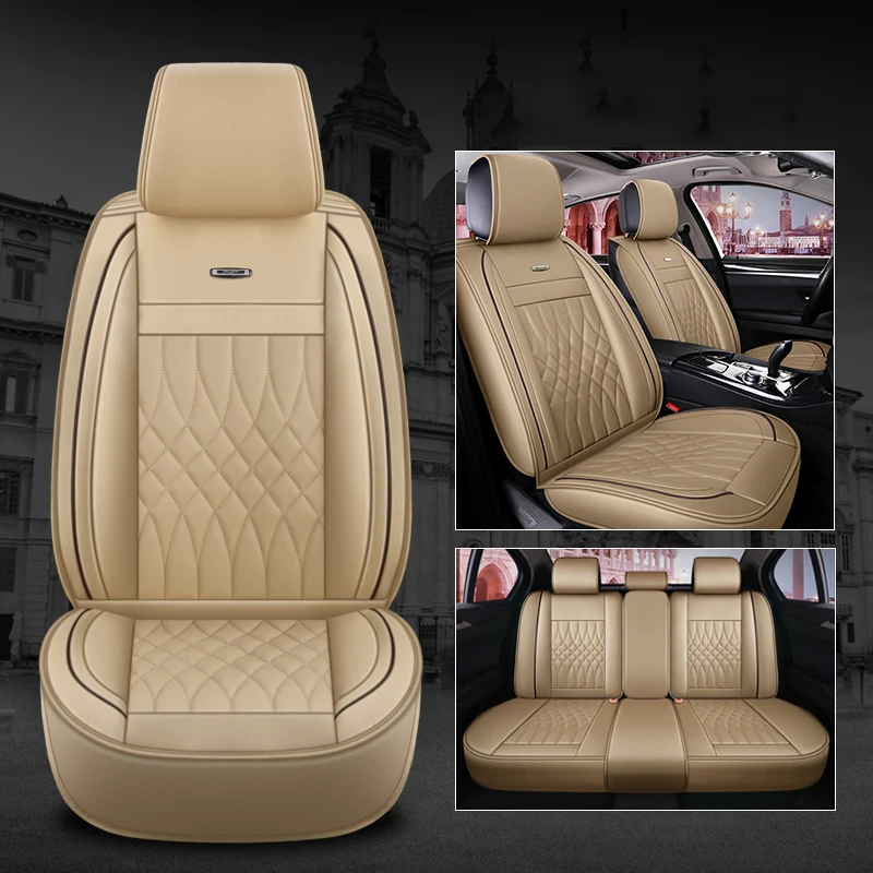 Универсальный кожаный комплект чехлов на автомобильные сиденья подходит для 95%