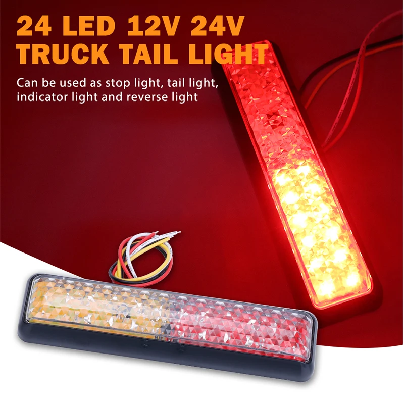 24 В/12 в грузовик светодиодный задний фонарь водонепроницаемый тормоз задние