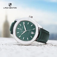 lacz denton 2021 men mechanical wristwatches top brand luxury automatic watch for men miyota 8125 leather sport waterproof clock