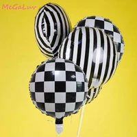 5pcs 18inch black and white stripe foil balloon birthday helium globos wedding decoration balloon baby shower party supplies