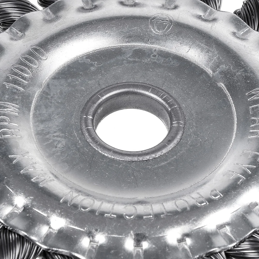 

100/115/150/200mm Steel Wire Wheel Garden Weed Brush Lawn Mower Garden Grass Trimmer Head Weed Brush Removal Cutter Tools