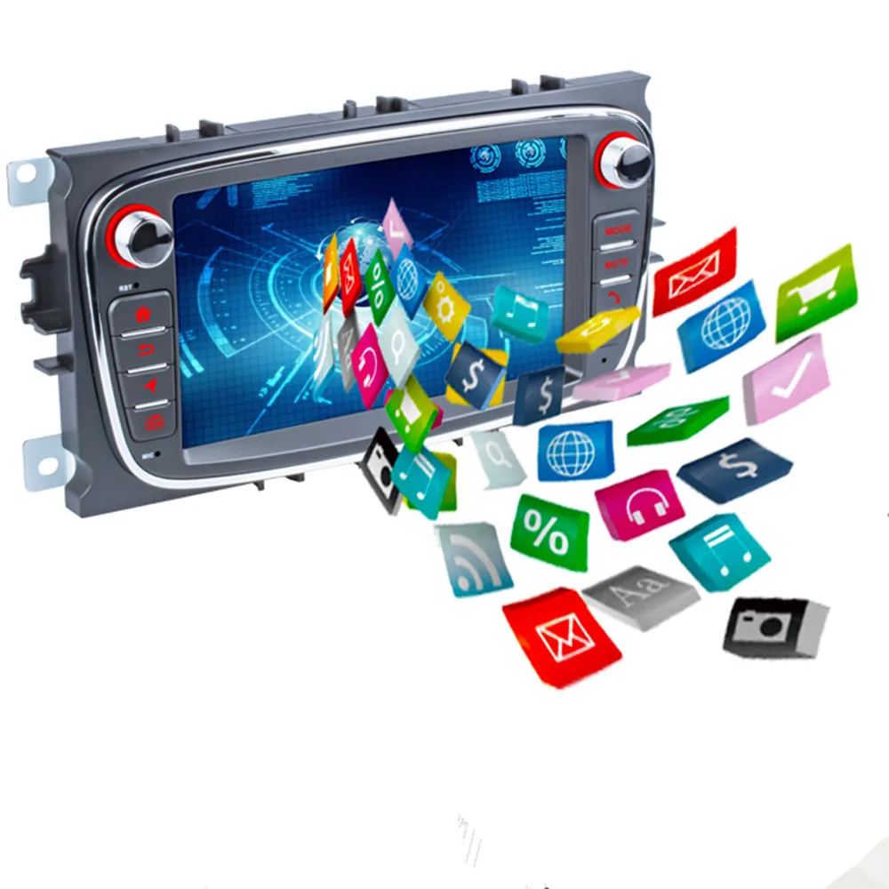 Автонавигационная система 2 din 7 дюймов Android GPS навигация для Ford Focus Mondeo C MAX Galaxy Kuga