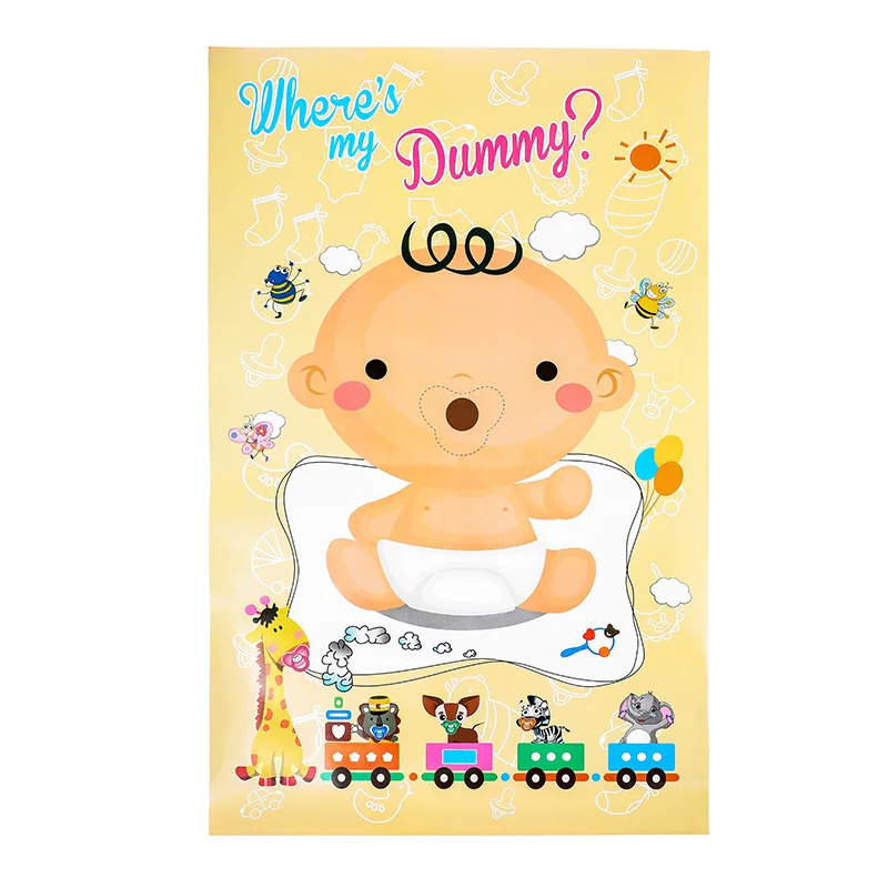 Детский душ унисекс игра булавка манекен на ребенке соска малыша наклейки