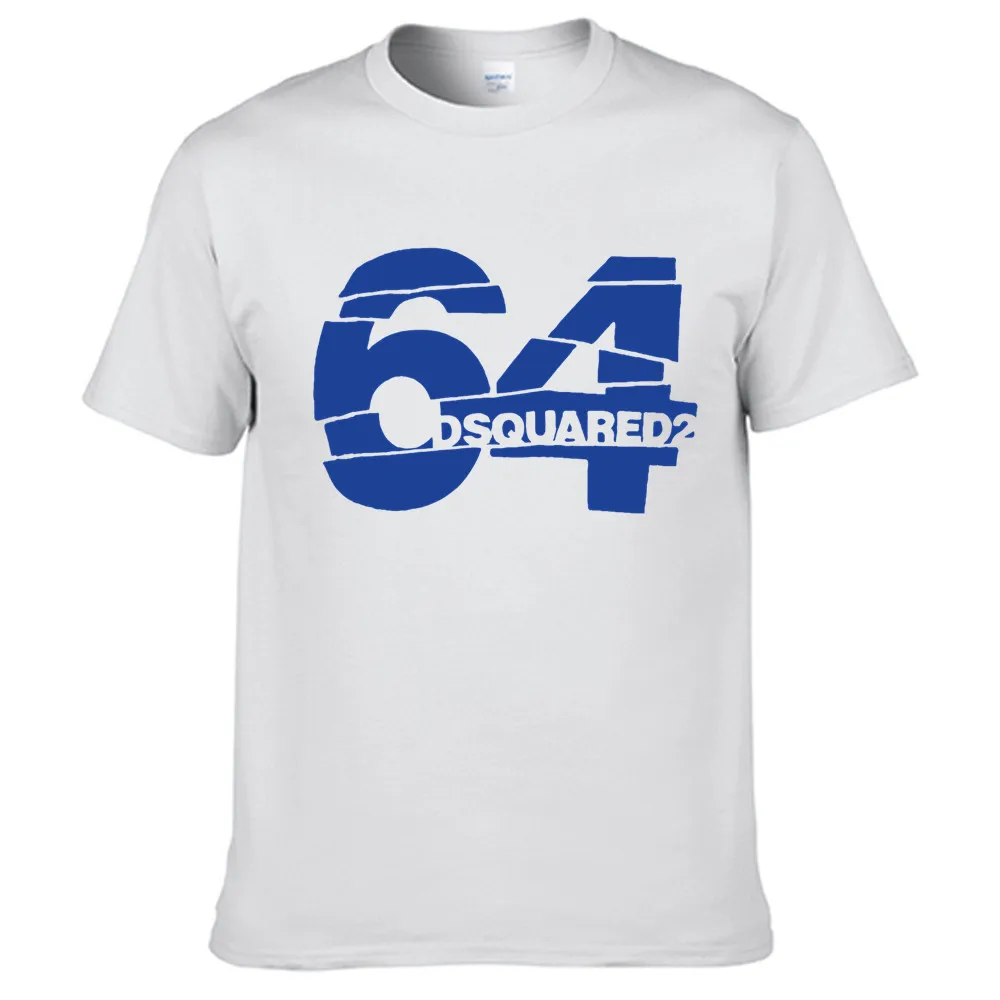 

2021 Classic Popular DSQ2 Bule 64 Logo T Shirt For Men Limitied Edition Unisex Brand T-shirt Cotton Amazing Short Sleeve Tops