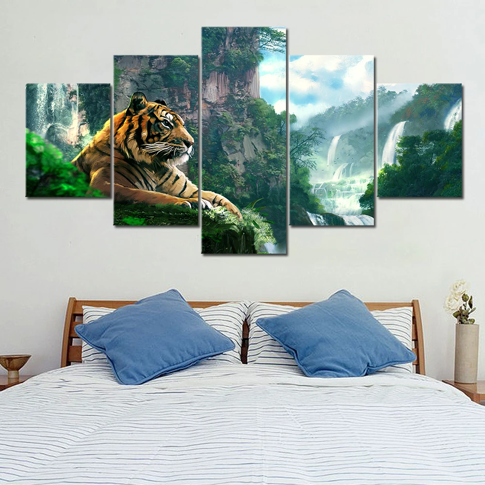 Большой Нью Йорк Городской Пейзаж печати 5 шт. обои современный модульный