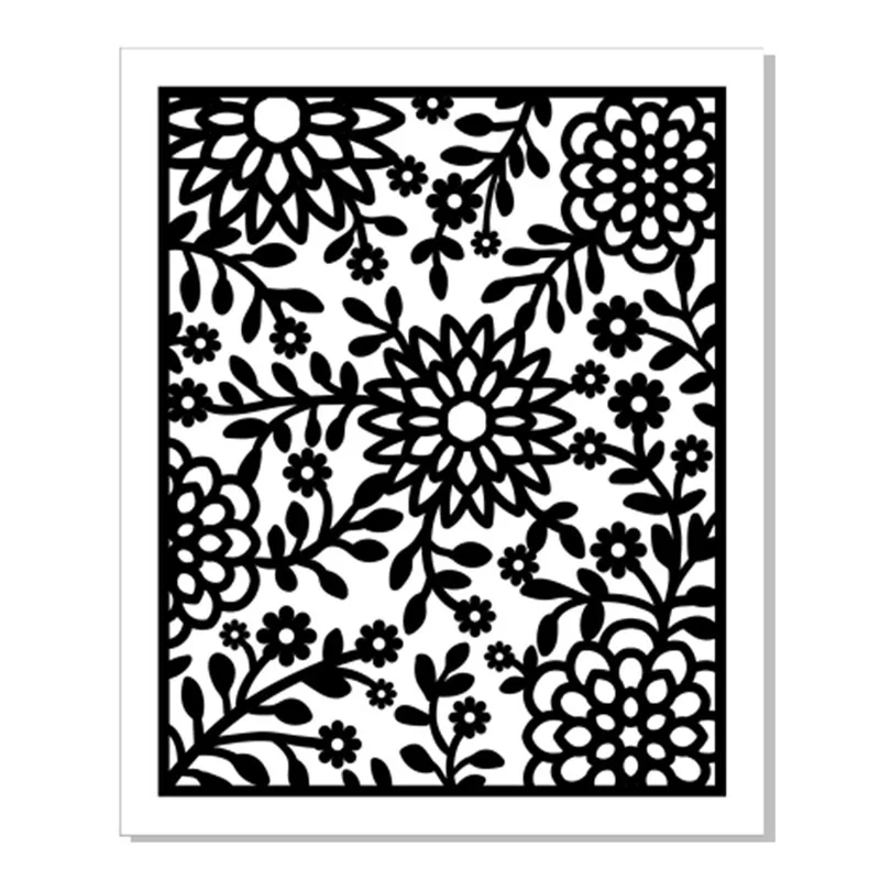 

Kokorosa Background Frame Set Metal Cutting Dies for DIY Scrapbooking Photo Decorative Embossing Card Crafts Flower Dies Cut