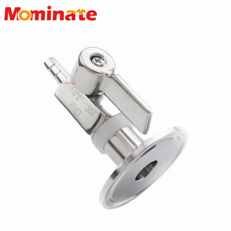 Шаровой мини-клапан 304 ручка из нержавеющей стали 8 мм 10 12 обжимное кольцо 50 5