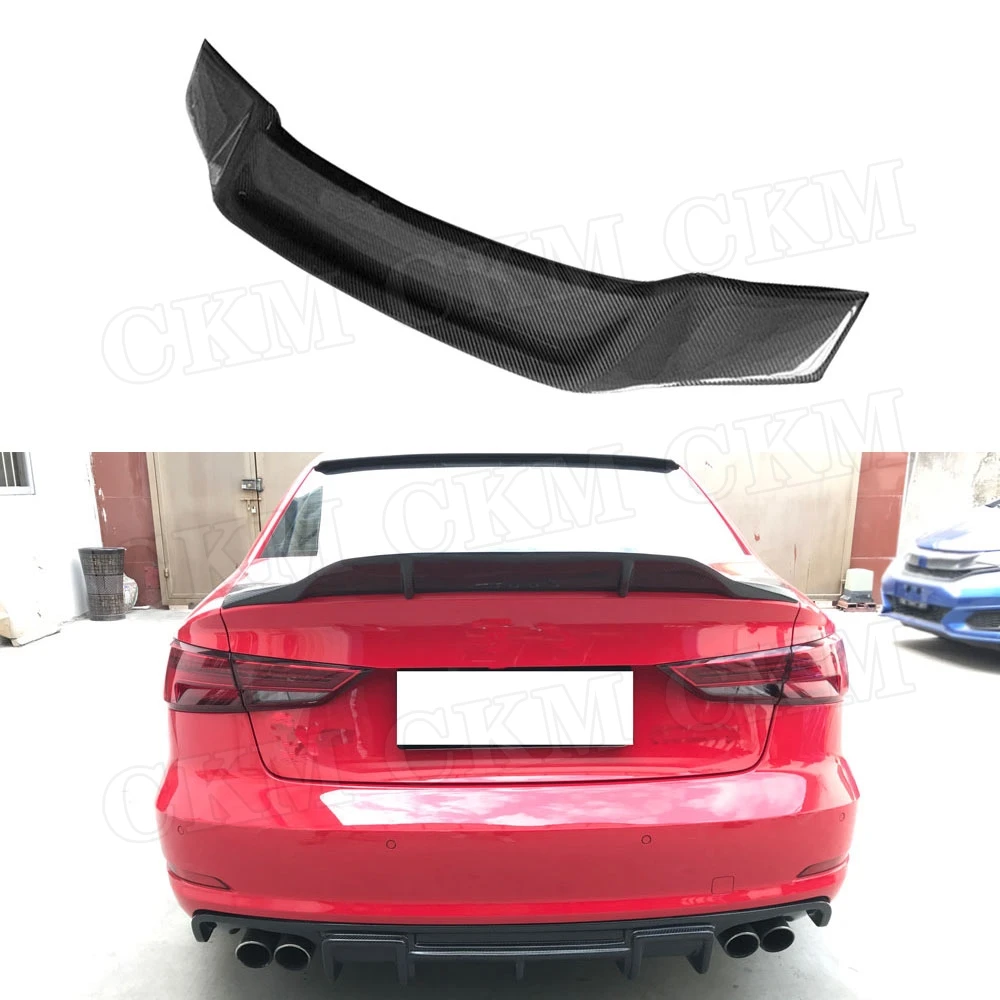 Задний спойлер из углеродного волокна для Audi A3 S3 Sedan 4 Door 2013 2018 R style крышка