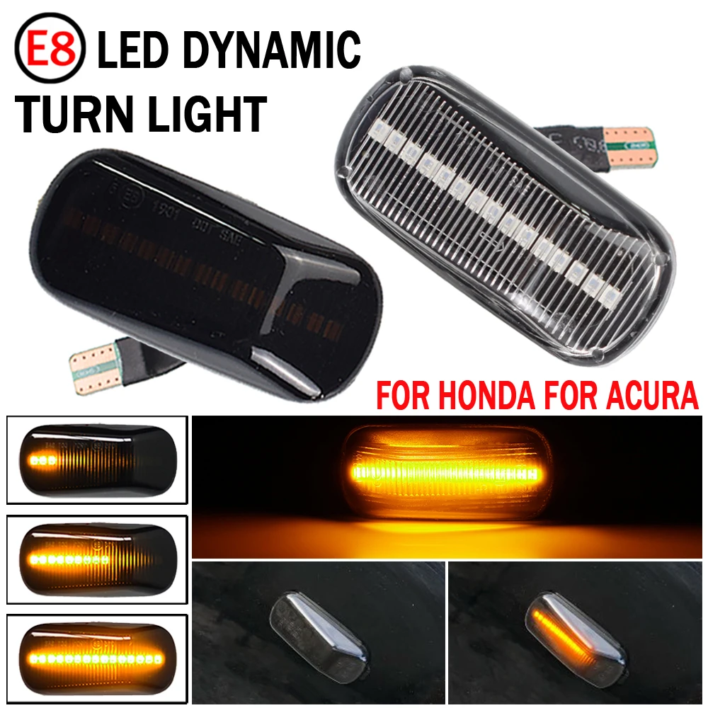 

2pcs LED Side Marker Light Repeater Lamp For Honda CRV Accord Civic City Fit Jazz Stream HRV S2000 Odyssey Integra Acura RSX NSX
