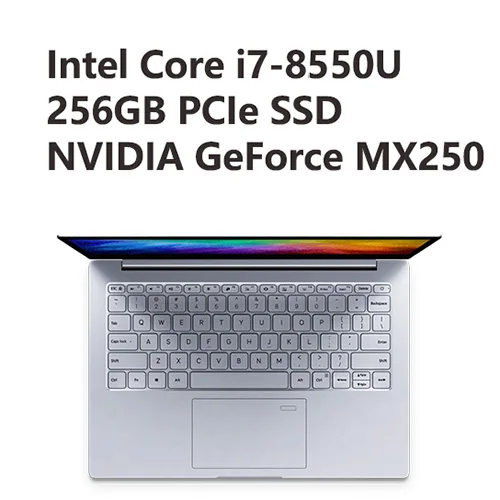 Silver i7 256GB SSD Xiaomi Mi ноутбук Air 13,3 дюймов Английский Win10 MX250 двойная выделенная карта Intel i5/i7 8 Гб Ram 256 ГБ SSD с отпечатком пальца - Цвет: Silver i7 256GB SSD