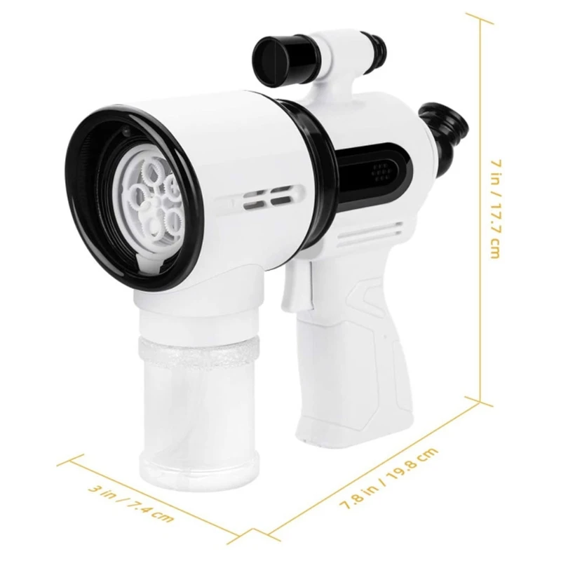 

1PC Plus Size Ma-gic Bubble Maker Bubble Toy with 5 Hole Bubble Blower/Light/Simulation Sound Swimming Pool Outdoor Toy K3NE