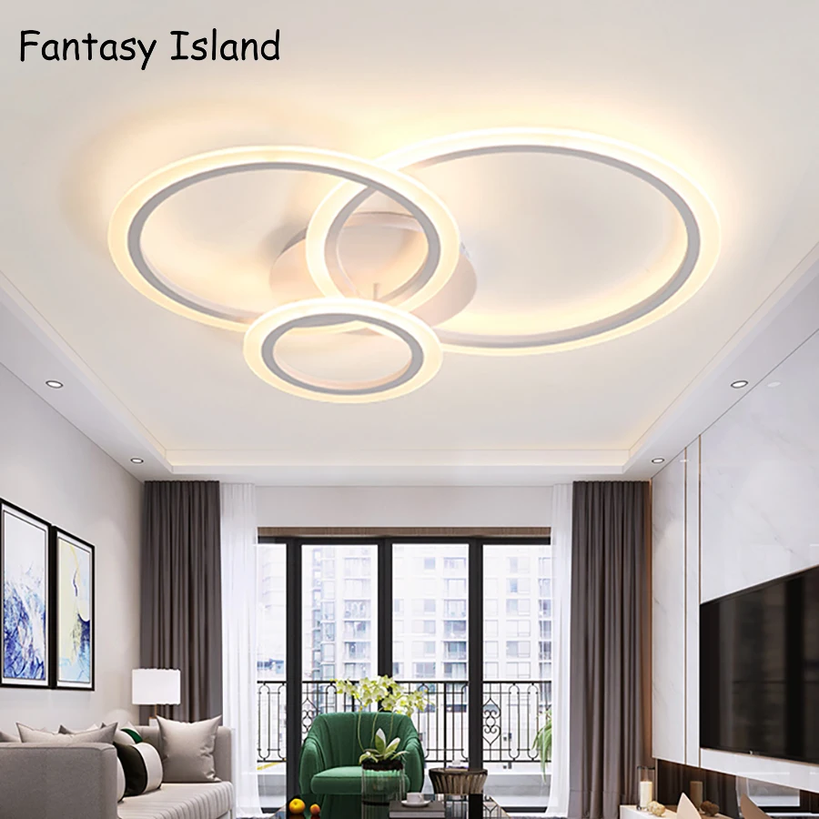 2 / 3 Circles Led Light Ceiling Lamps For Kitchen Living Room 110V 220V Ceiling Decoration Lights For Room LED Luminaires