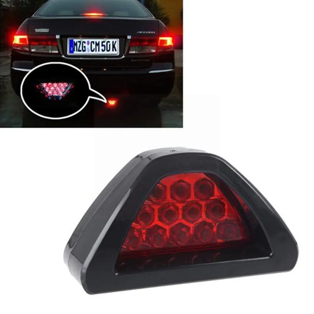 

Led Car Rear Strobe Warning Light Waterproof Brake Taillight Red Lamp Anti Fog Triangle Styling Lamp Auto Light Signal Coll A0M0