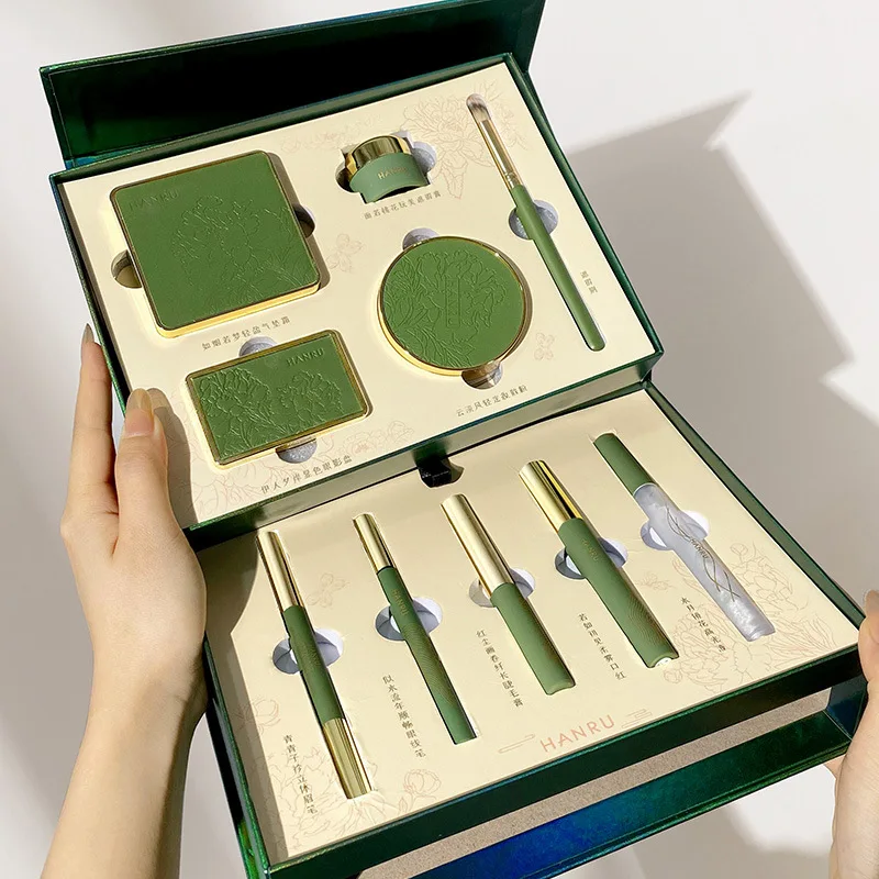 

Christmas Gift Box Ten-piece Set Double-layer Set Box Lipstick Loose Powder Eye Shadow Color Development Valentine's Day Gift