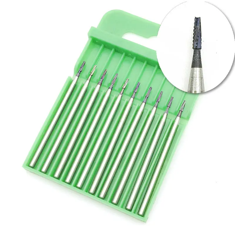 10 шт./упак. стоматологический Вольфрам Сталь карбида/борозды боры для низкая