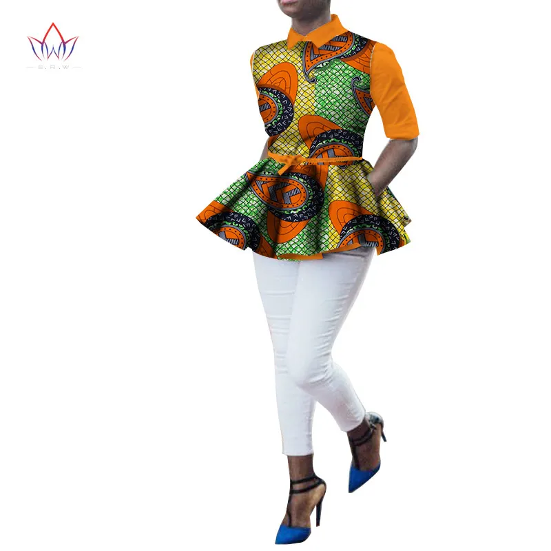 Рубашка женская летняя с длинным рукавом и африканским принтом WY2283 |