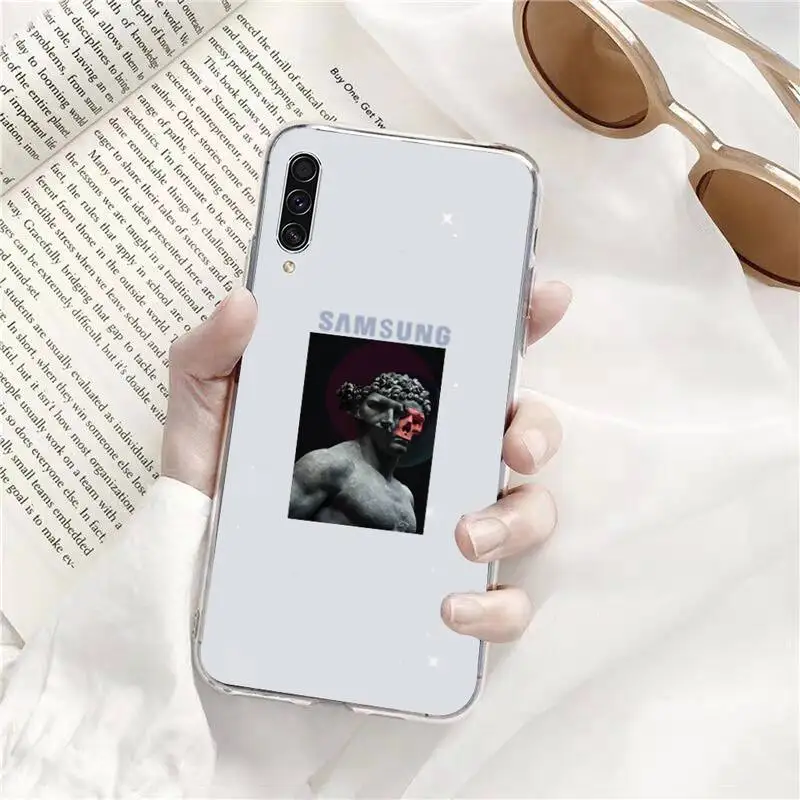 

Abstract Art Statue Phone Case Transparent for Samsung s9 s10 s20 Huawei honor P20 P30 P40 xiaomi note mi 8 9 pro lite plus