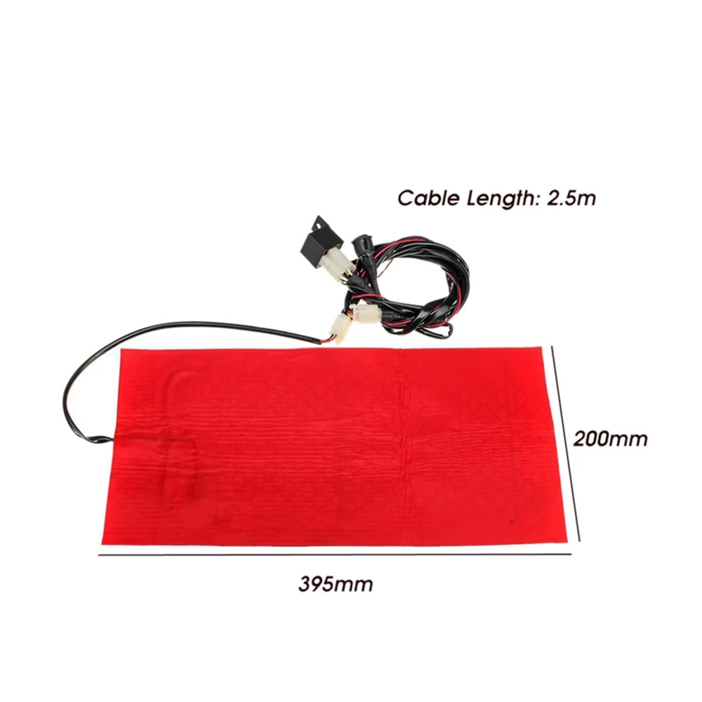 

Motorcycle Seat Cushion Heated Pad Carbon Fiber Electric Heating Mat Universal Waterproof For Winter Motorbike ATV