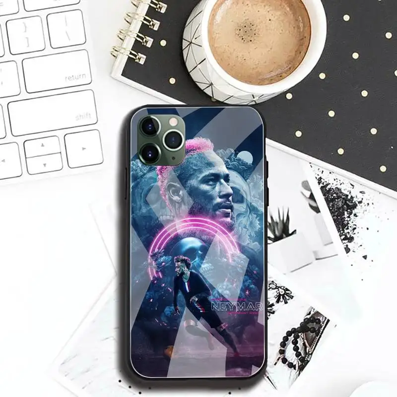 

Brazil football superstar Neymar Phone Case Tempered Glass For iPhone 11 Pro XR XS MAX 8 X 7 6S 6 Plus SE 2020 case