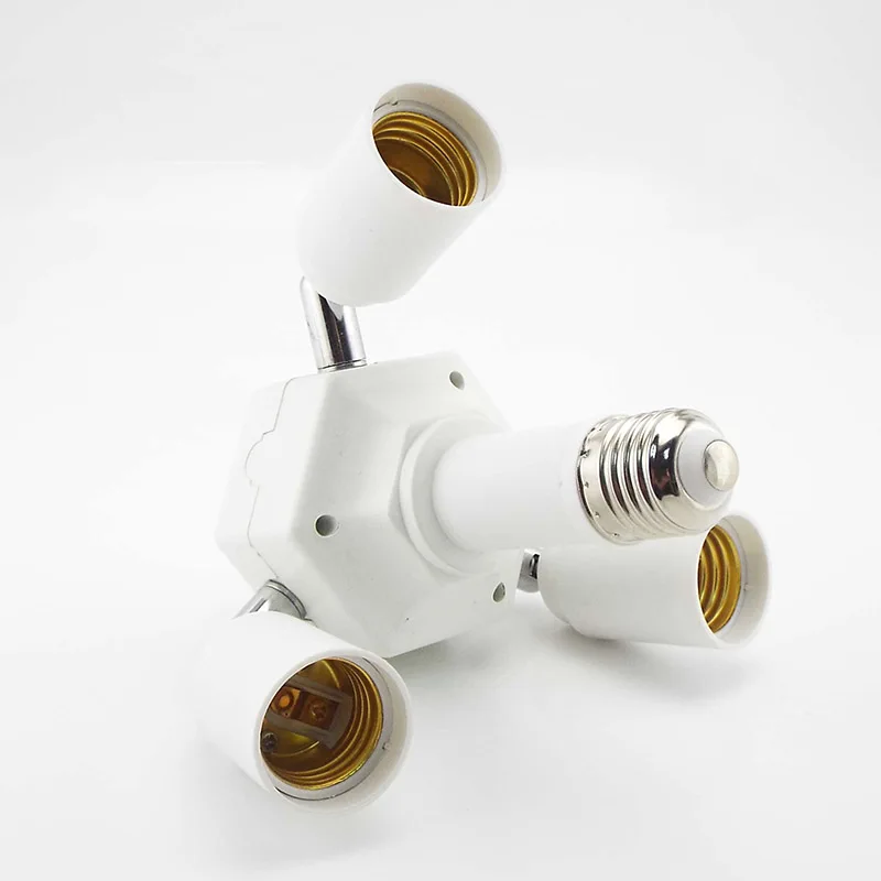 

Регулируемый сплиттер E27 с 4 насадками, основа для лампы, держатель для светильник Ной лампы, адаптер, переходник, розетка для светильник 85-285 ...