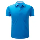 Рубашка-поло мужская быстросохнущая, повседневная однотонная, с коротким рукавом, приталенная, дышащая, лето 2020