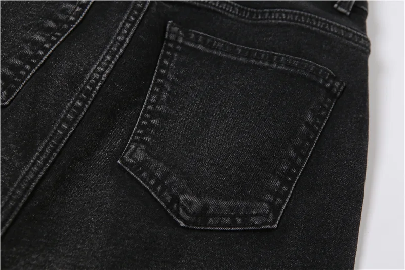 

Fashion 2021 Summer New Women High Waist Straight Hole Hollow Out Denim Short Jeans Ripped Jeans for Women