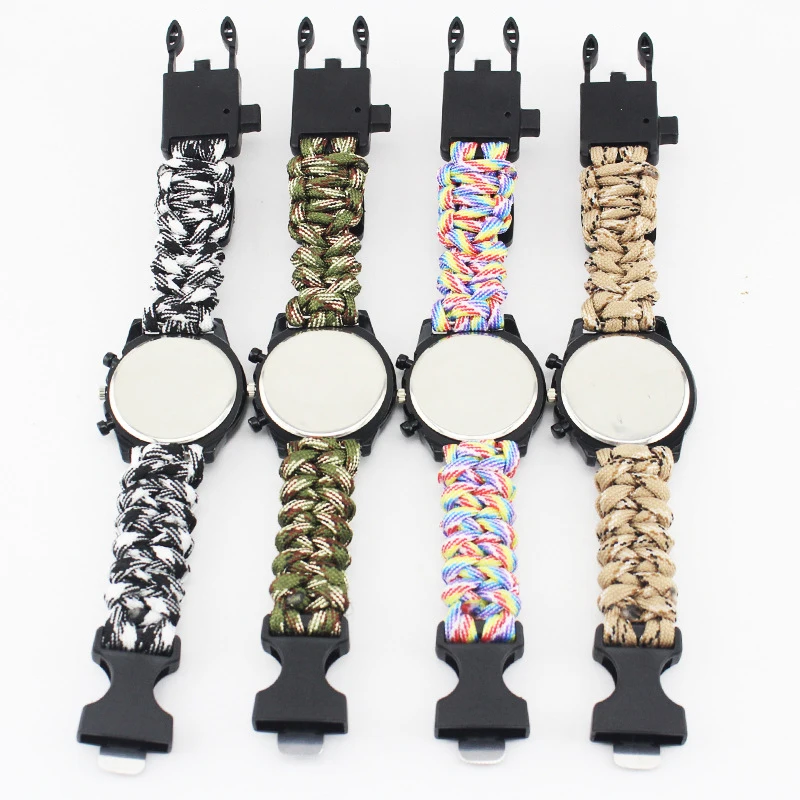 Многофункциональный Браслет Из паракорда для отдыха на природе часы выживания