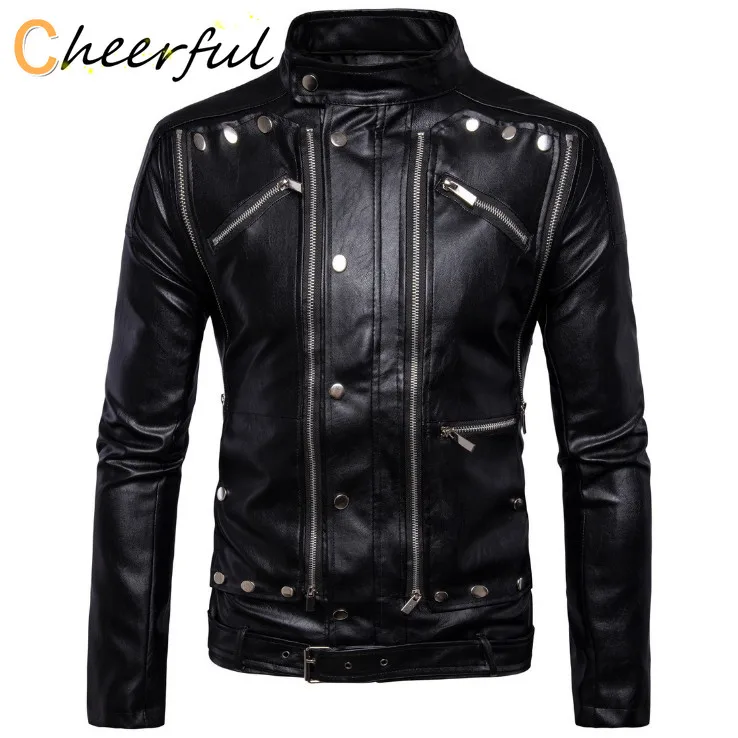 

Мотоциклетные байкерские кожаные куртки, черные мужские кожаные куртки на молнии, пальто, куртка для мужчин 5XL, панк, искусственная кожа