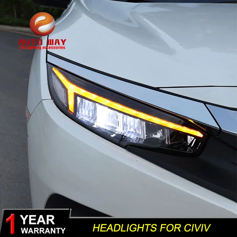 Автомобильные светодиодные фары 2016 2017 корпус для Honda civic Civic линзы фар двойной луч