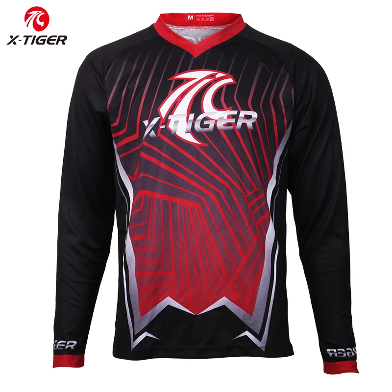 XM-CSJF-23001 X-Tiger полиэстер горные футболки с длинным рукавом Куртка для скоростного спуска горный велосипед майки для велоспорта DH рубашка мотокросса спортивная одежда - Цвет: XM-CSJF-23001